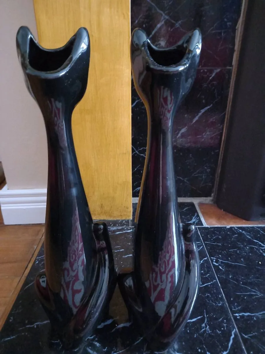 2 Retro Style Black Cats - Image 2