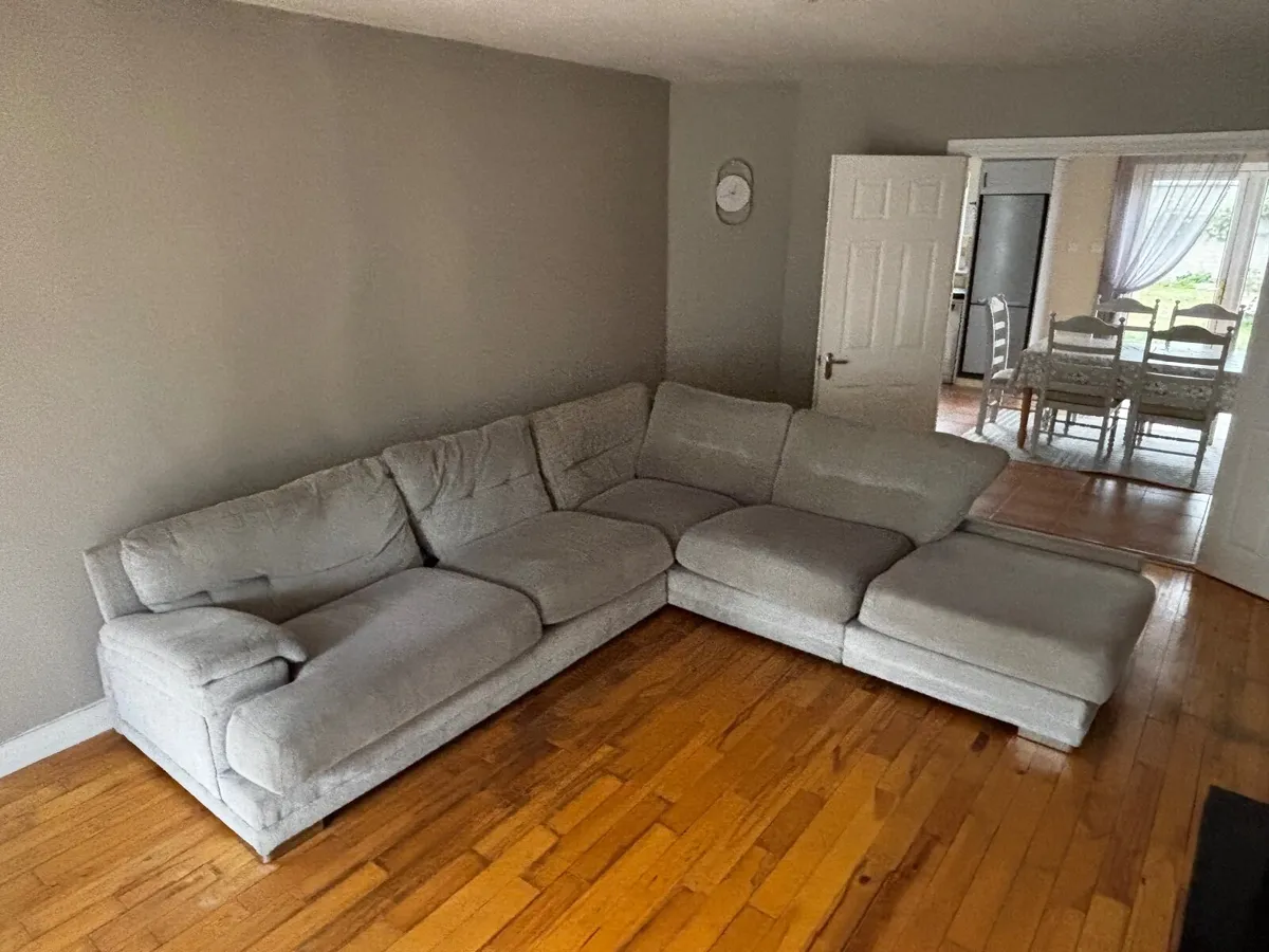 Grey Living Room Corner Sofa/Couch - Image 2