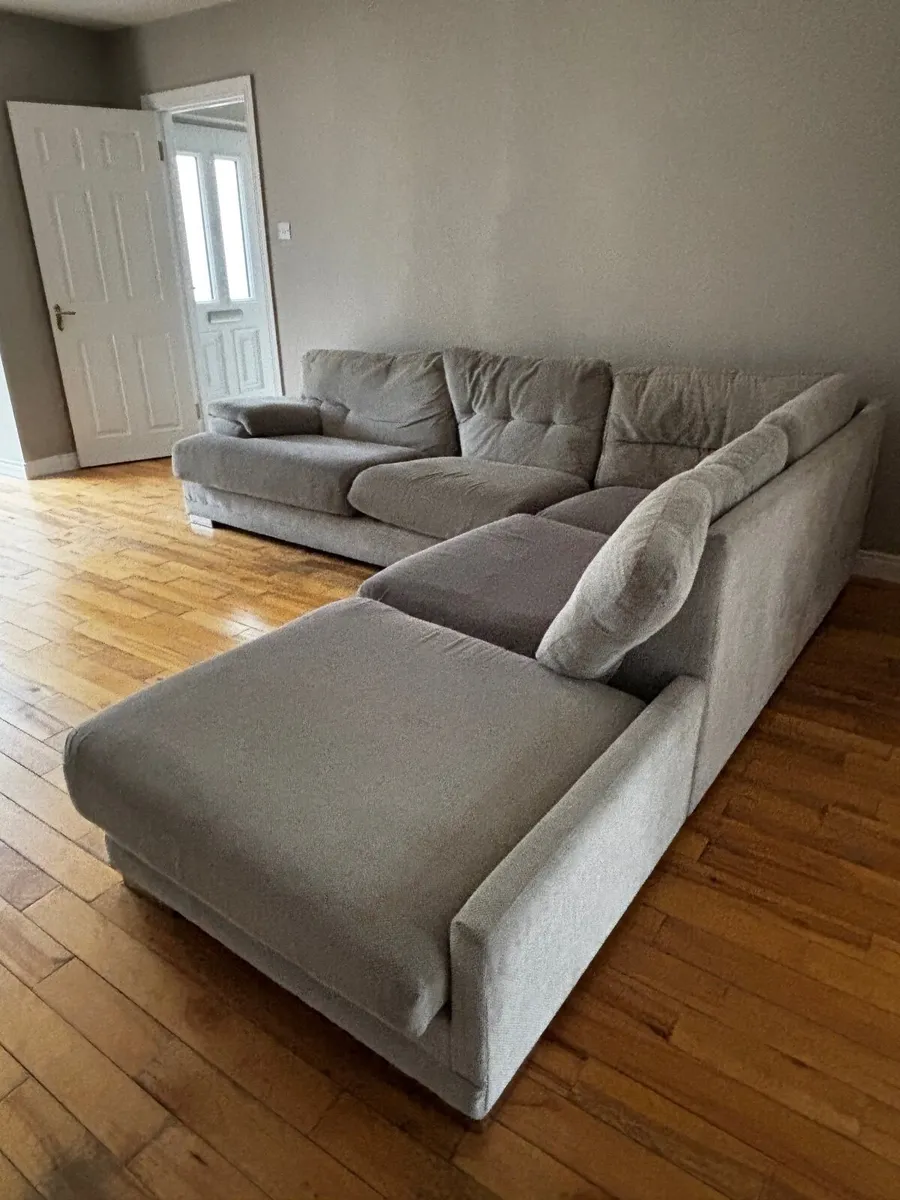 Grey Living Room Corner Sofa/Couch - Image 1