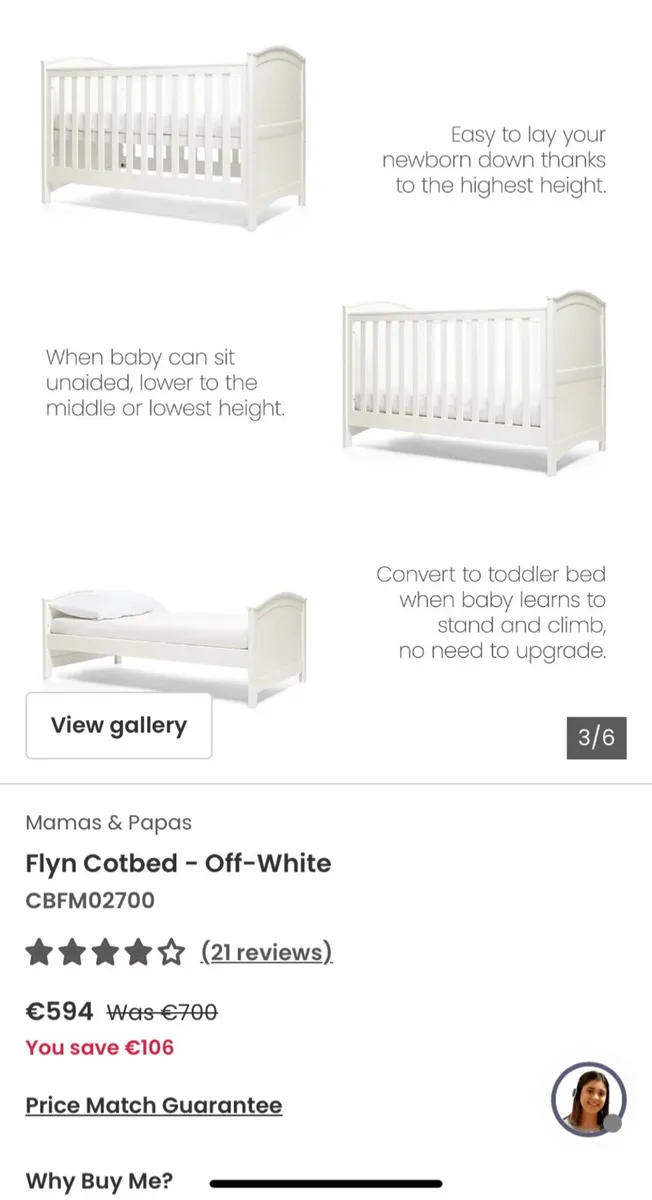 Cot bed - Image 3