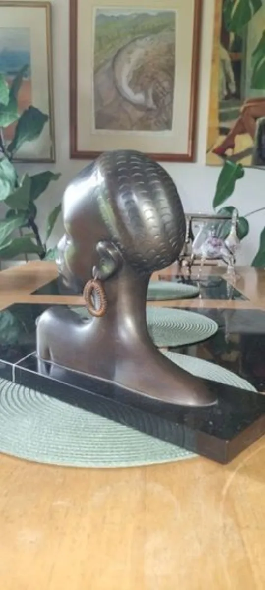 Karl Hagenauer brass bust of an African woman - Image 3