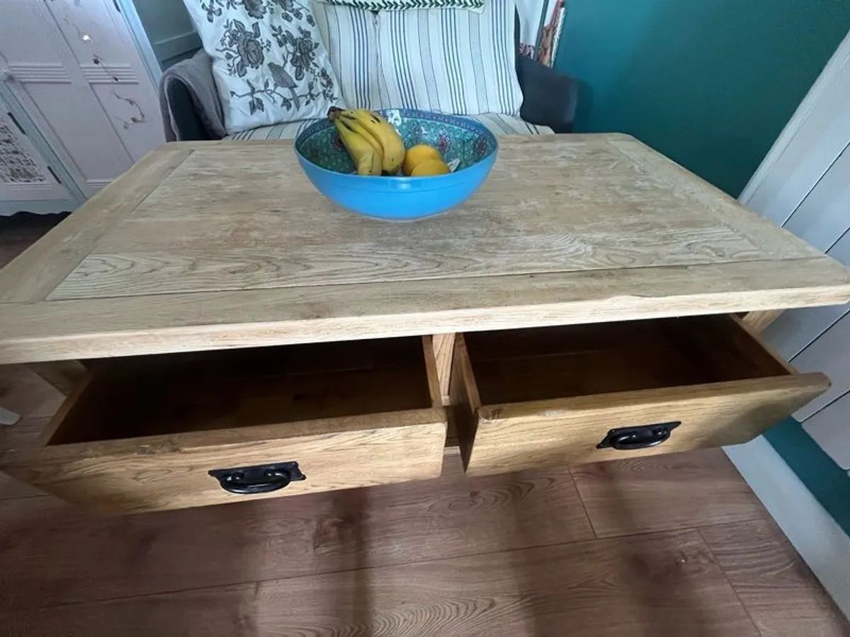 Oak Coffee table and console SET - Image 2