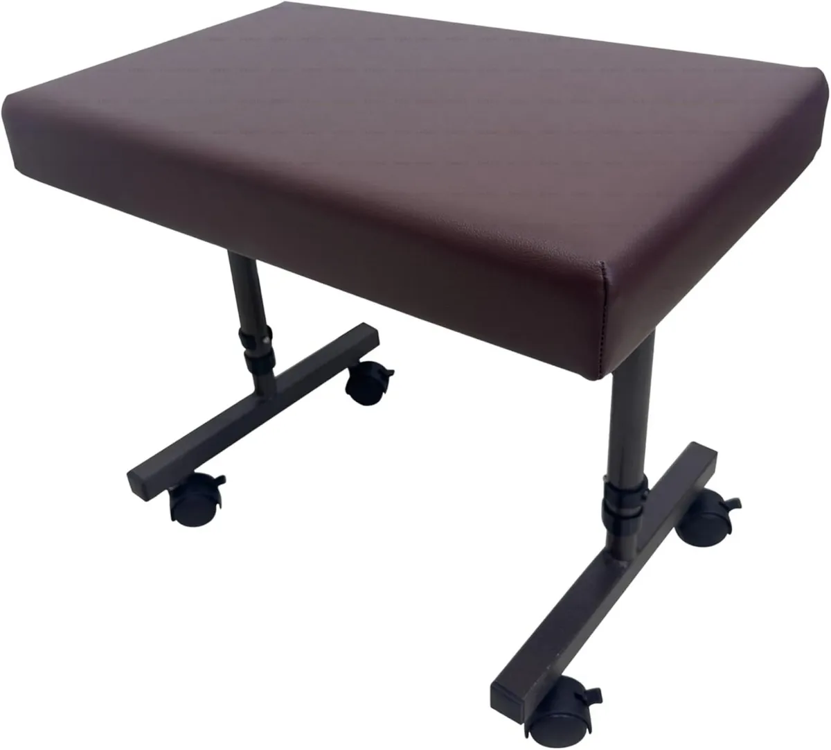 Height Adjustable Leg Rest Stool with Castors Feet - Image 1