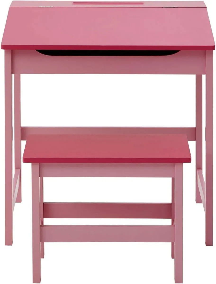 Kids Desk with Stool Wooden Children’s Study Table - Image 3