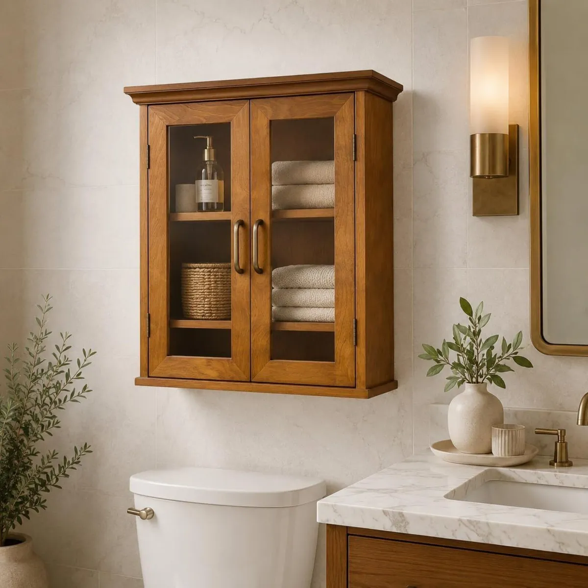 Avery Two-Door Wall Cabinet Oiled Oak Veneer - Image 2