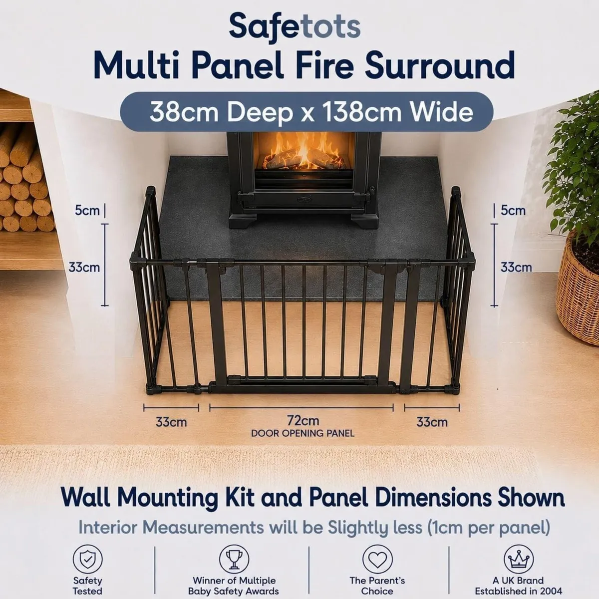 Multi Panel Fire Surround 38CM Deep X 138CM - Image 3