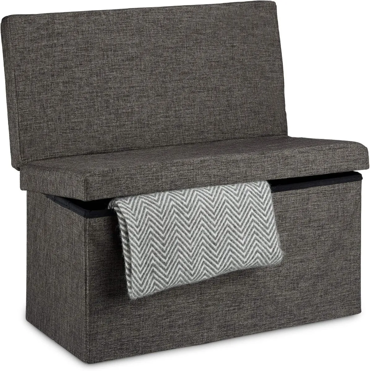 Folding Storage Ottoman with Seat Back Size Large - Image 1