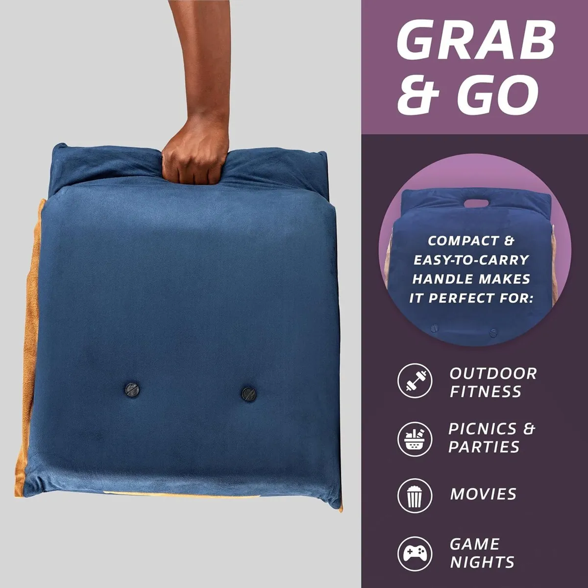 Easy Iii Folding Floor Seat Adjustable Back - Image 4