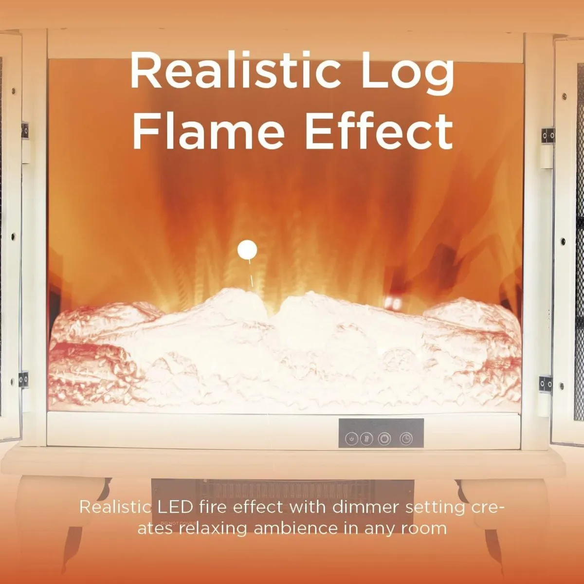 Portable Electric Double Door Fireplace Heater - Image 3