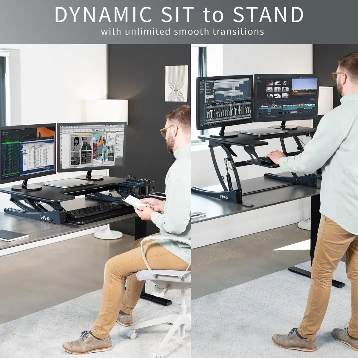Adjustable Stand Up Desk Converter - Image 4
