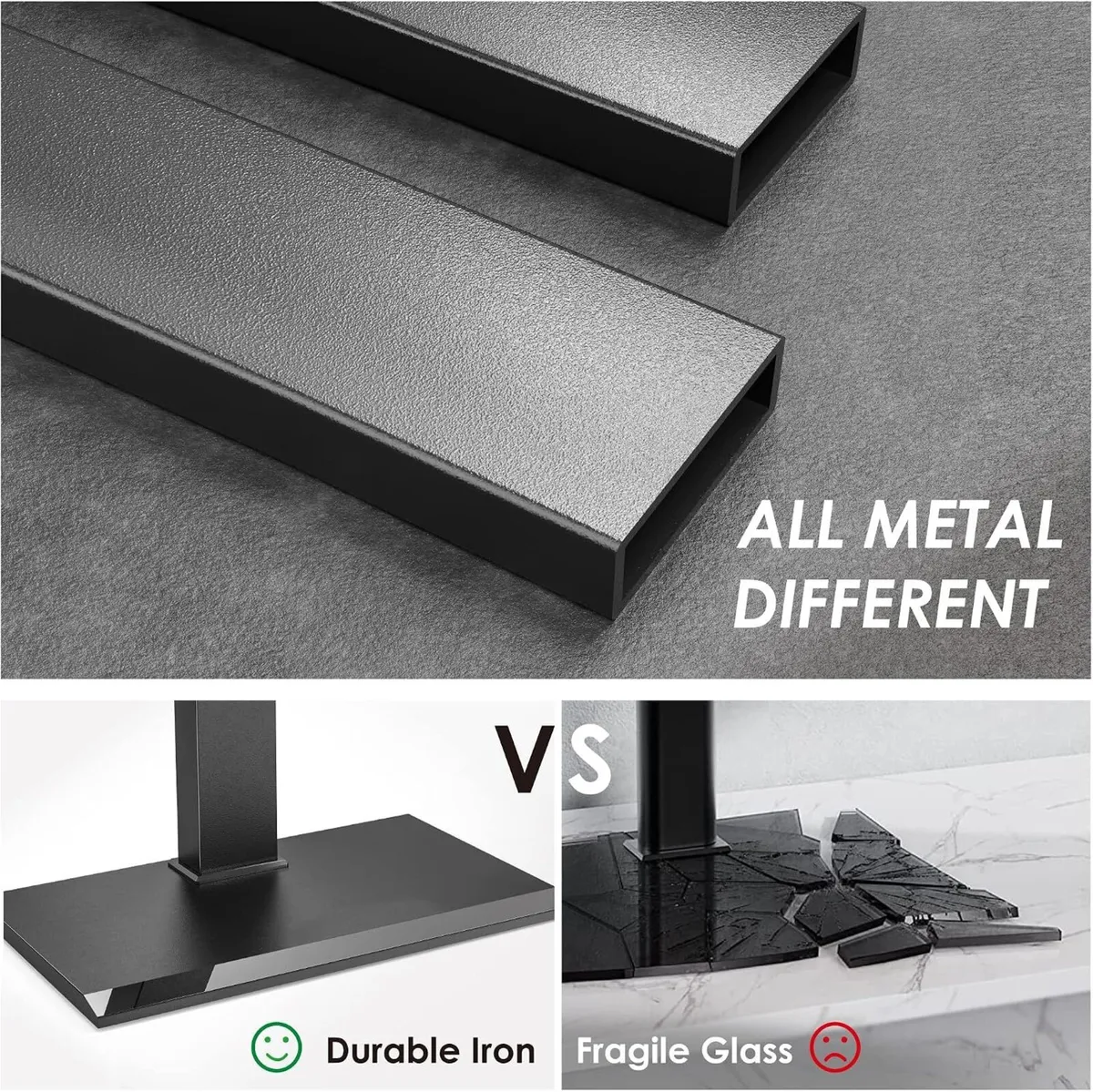 TV Stand with Iron Base for 50-80 Inch - Image 3