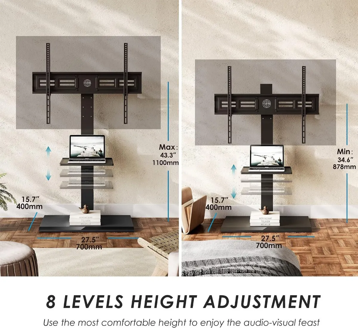 TV Stand with Iron Base for 50-80 Inch - Image 4