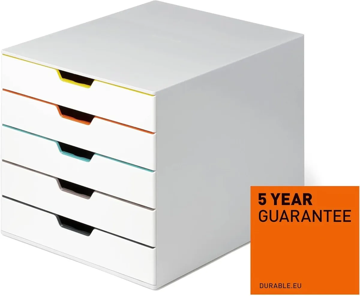 Varicolor Mix 5 Drawer Unit Desktop Set - Image 4