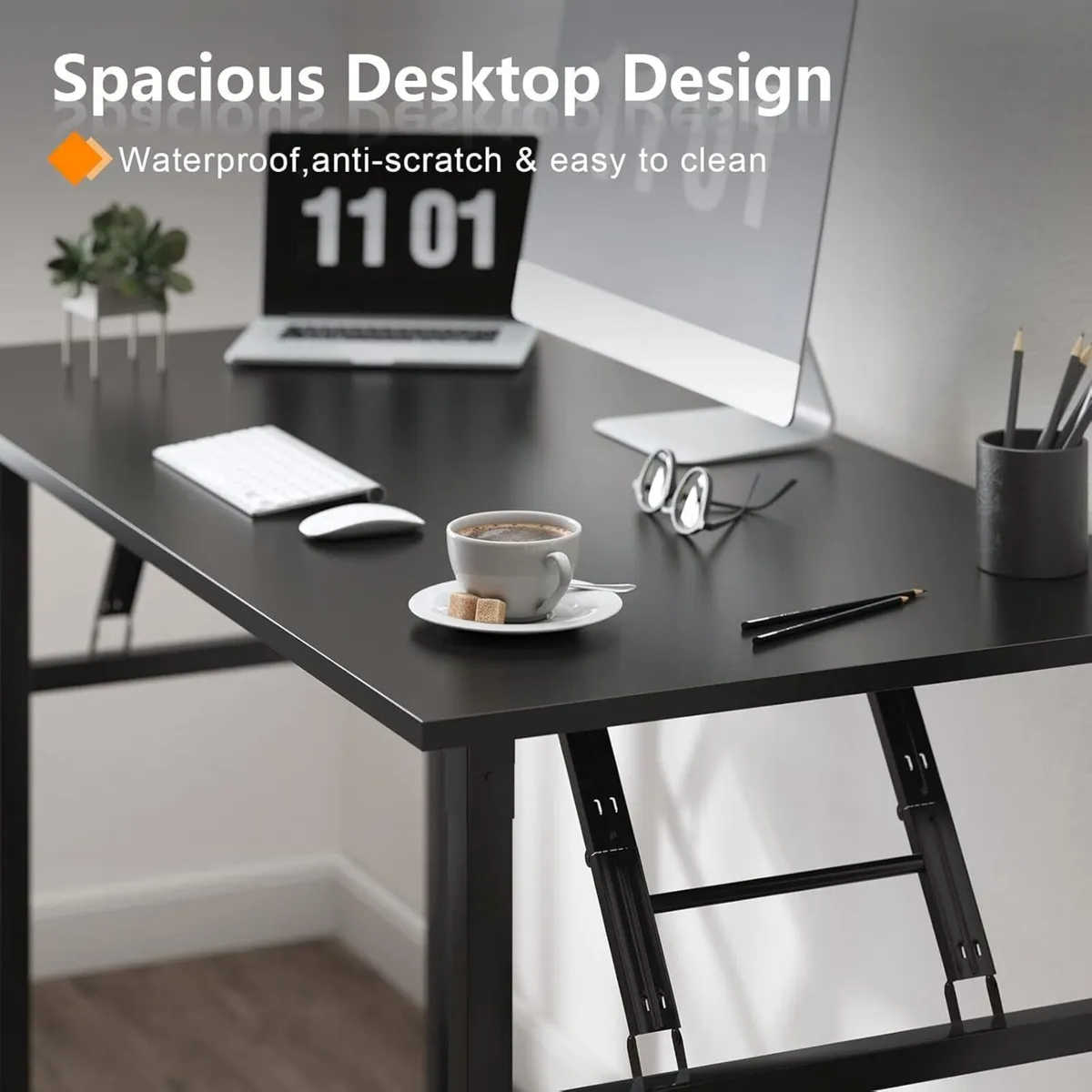Folding Computer Desk Simple Study PC Office 80 - Image 3