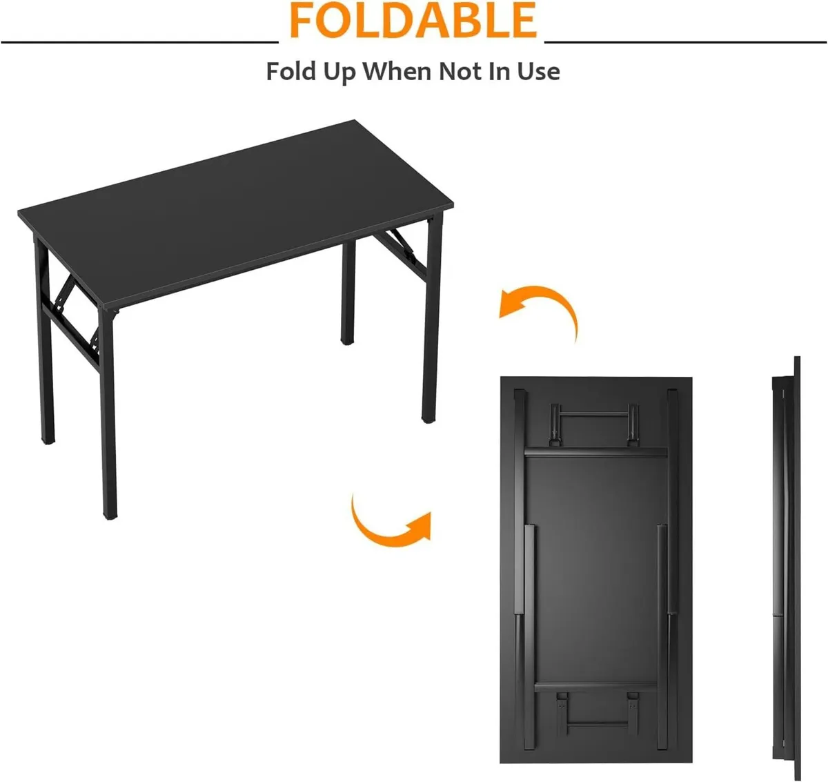 Folding Computer Desk Simple Study PC Office 80 - Image 4