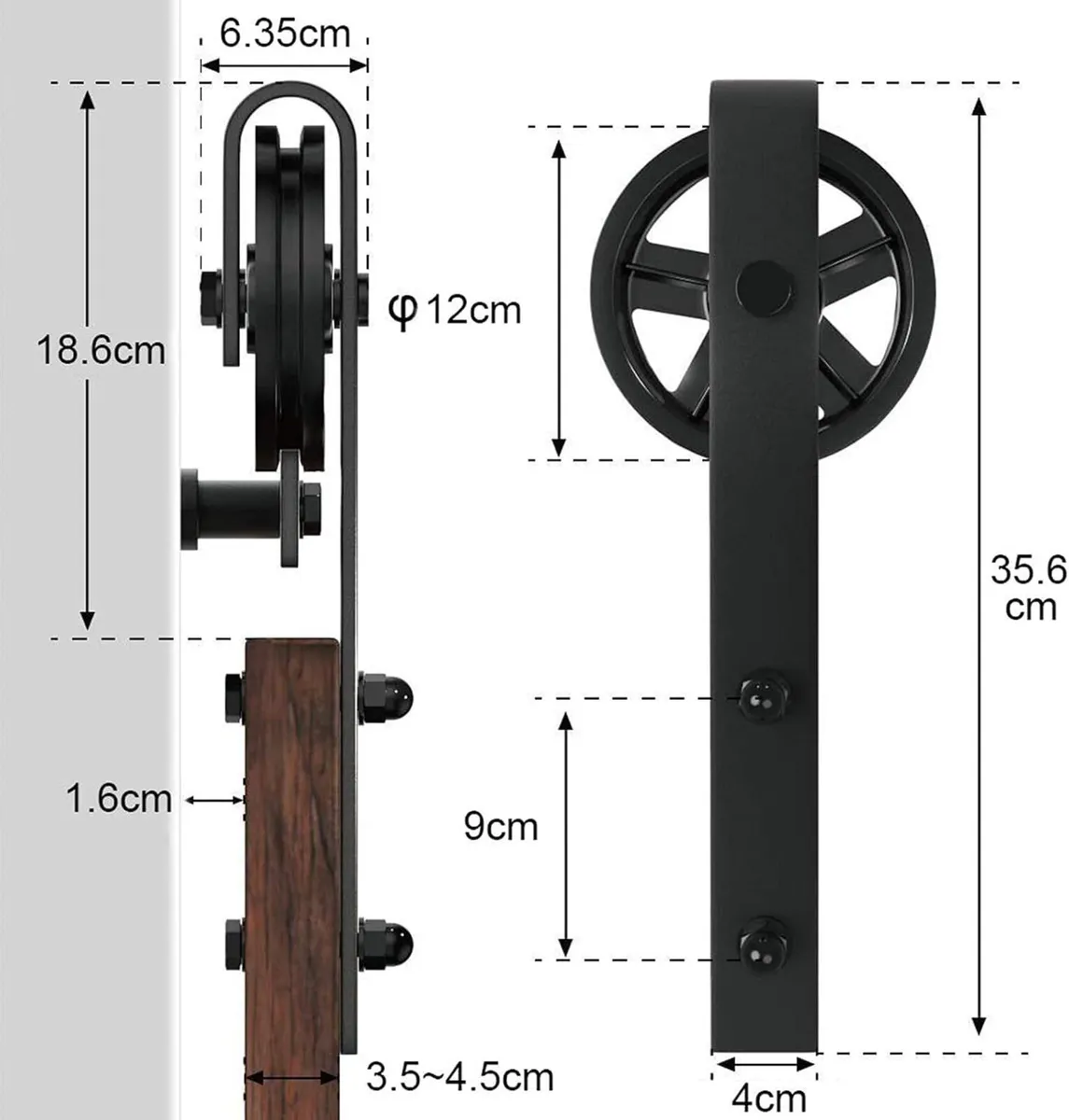 10FT Sliding Door Track Wardrobe Barn Kit - Image 2