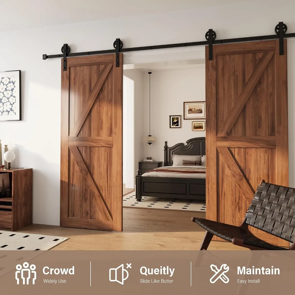 10FT Sliding Door Track Wardrobe Barn Kit - Image 4