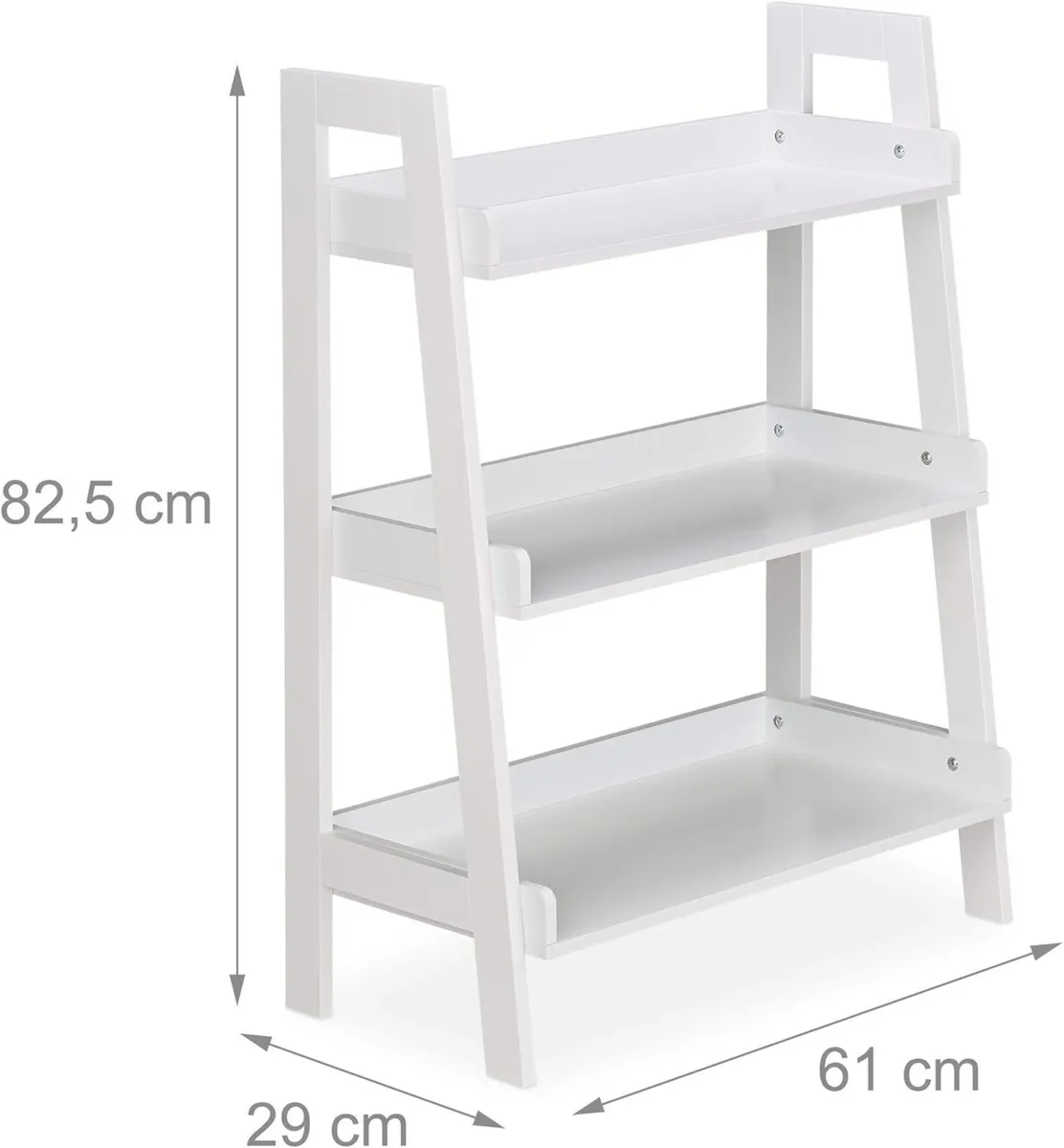 Shelving Unit 3 Levels Ladder Shelf for Decoration - Image 3