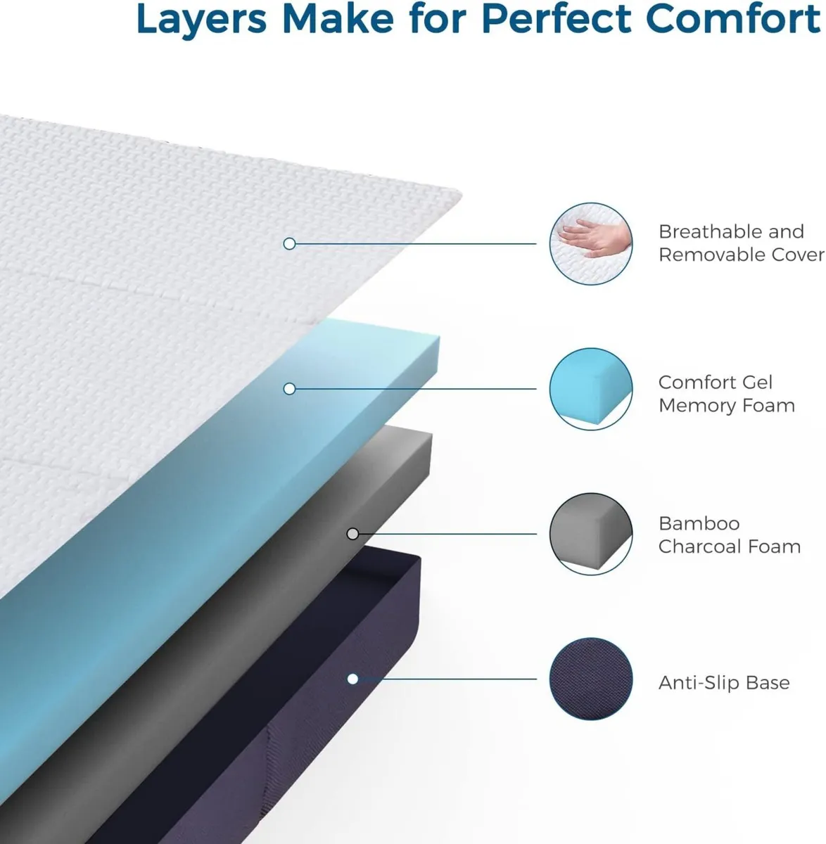 Folding Mattress 15CM Memory Foam Foldable Guest - Image 3