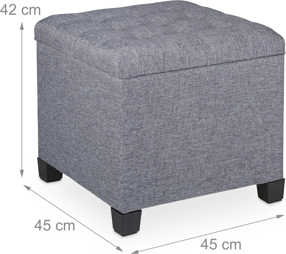 Seat Stool with Storage Space Ottoman Foam Padding - Image 3