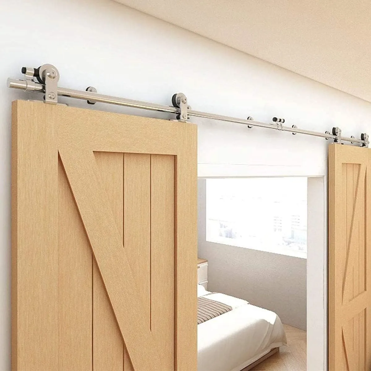 10FT Sliding Barn Door Hardware Kit - Image 1