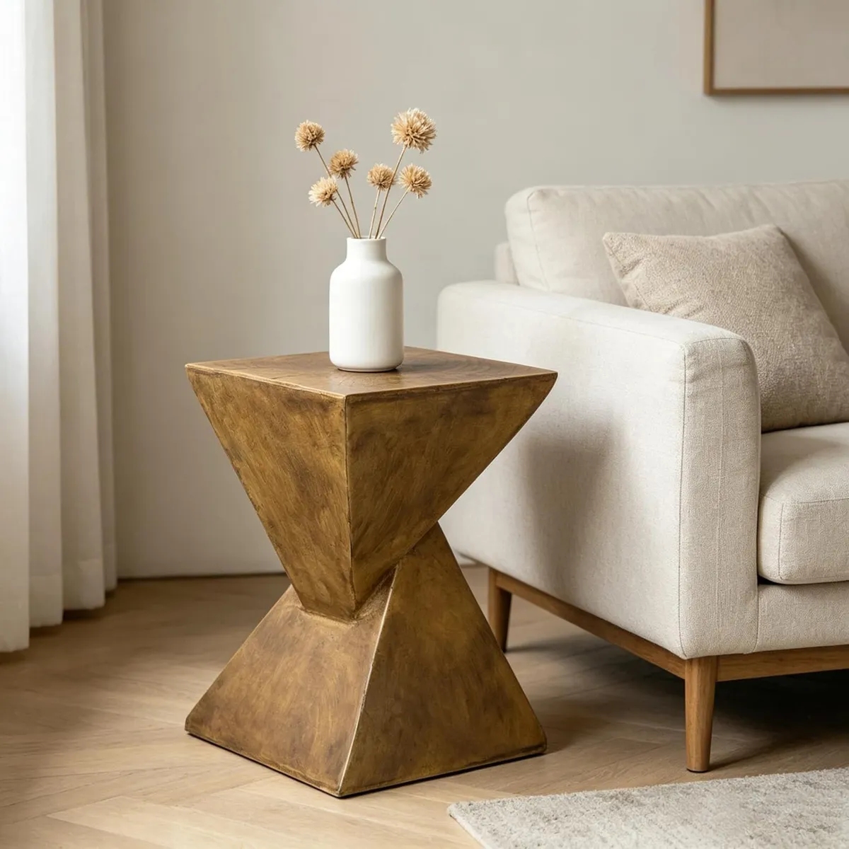 Concrete Art Side Table Lightweight: Modern Accent - Image 4