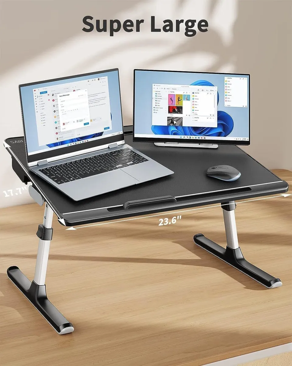 Laptop Bed Tray Desk X-Large Adjustable Table - Image 3
