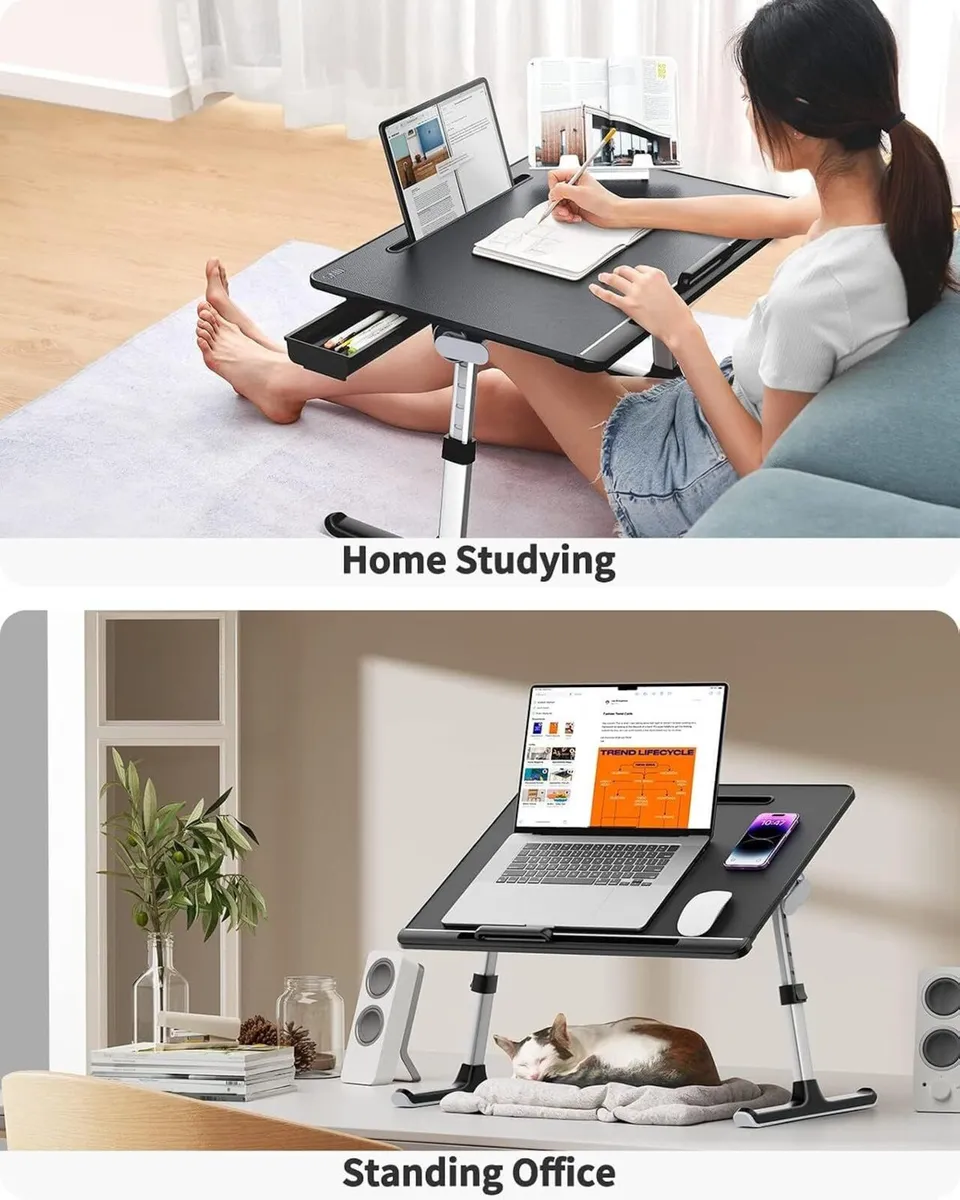 Laptop Bed Tray Desk X-Large Adjustable Table - Image 4
