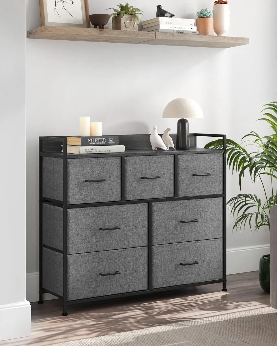 Chest of Drawers Bedroom Cabinet 7 Fabric - Image 4