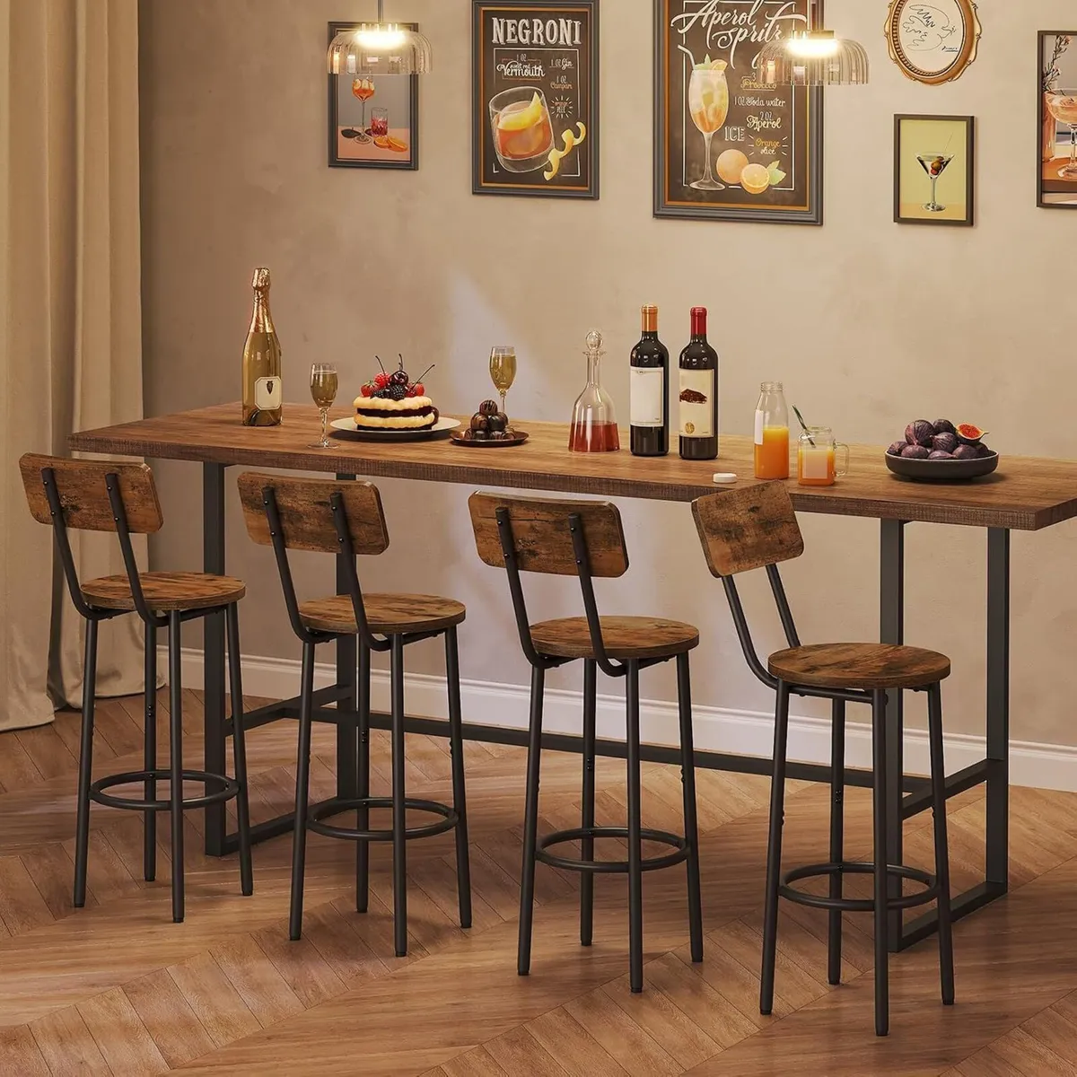 Bar Stools Breakfast Kitchen with Backs - Image 2