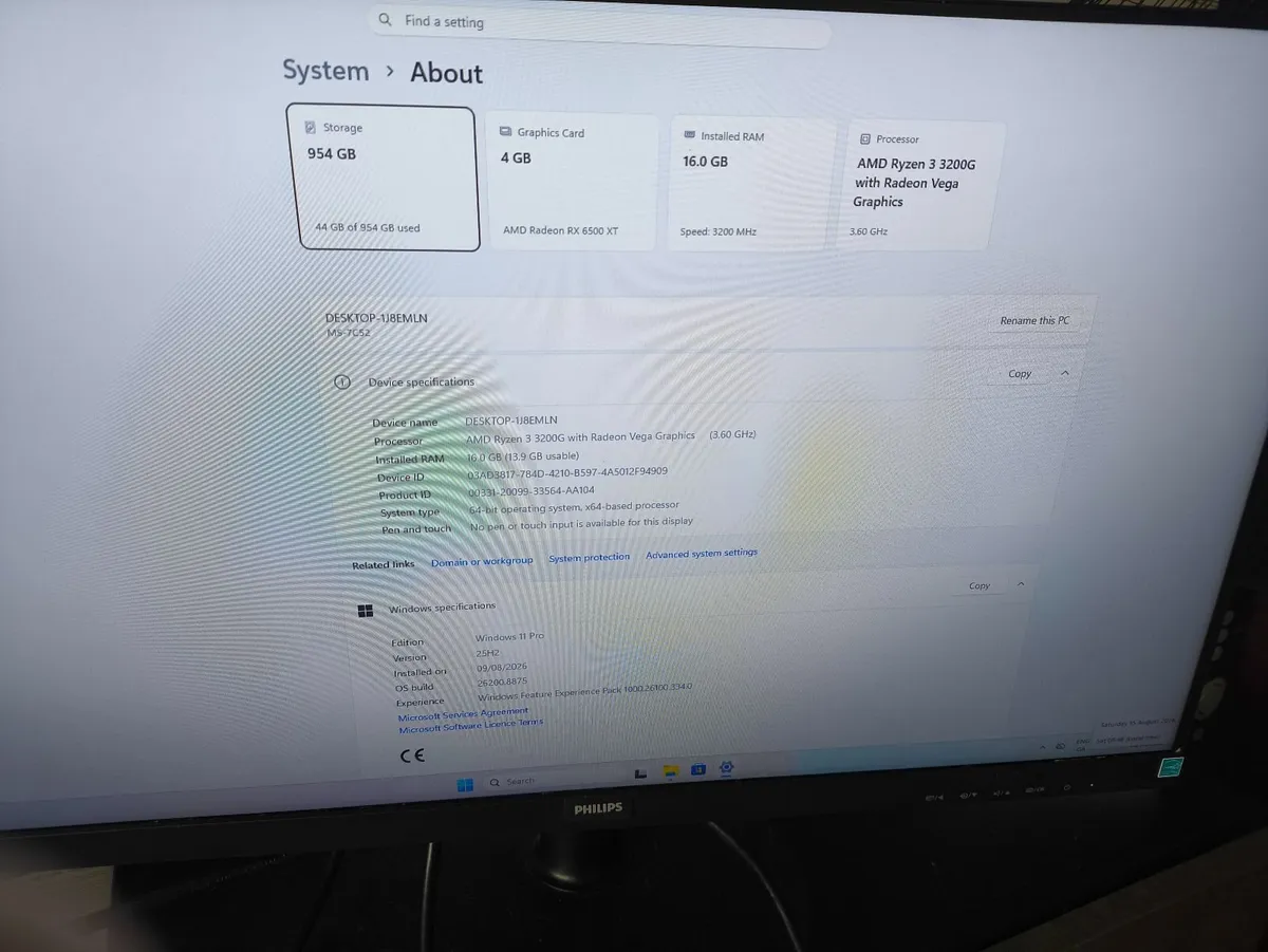 Gaming PC – Ryzen 3 3200G + RX 6500 XT + 16GB RAM - Image 3