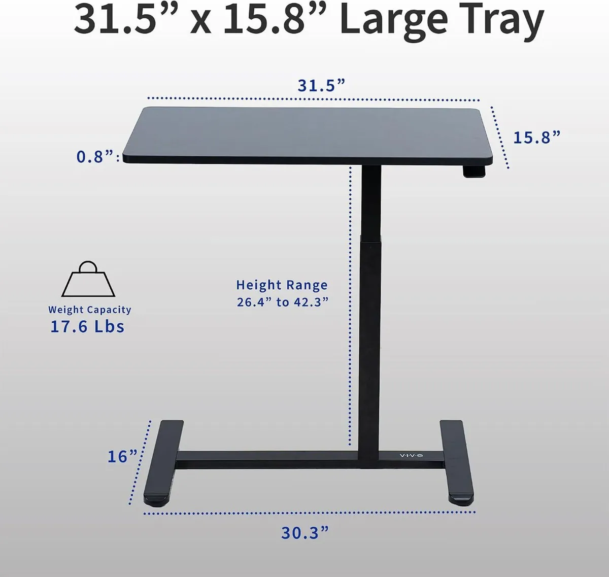 Mobile Side Table for Sofa Height Adjustable - Image 3
