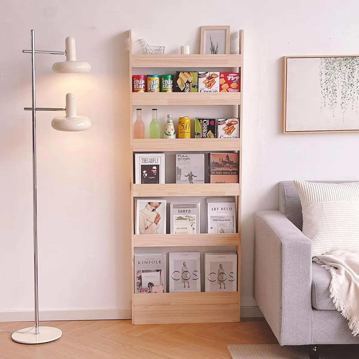 Solid Wood Bookshelf Bookcase Book Shelf Organiser - Image 1