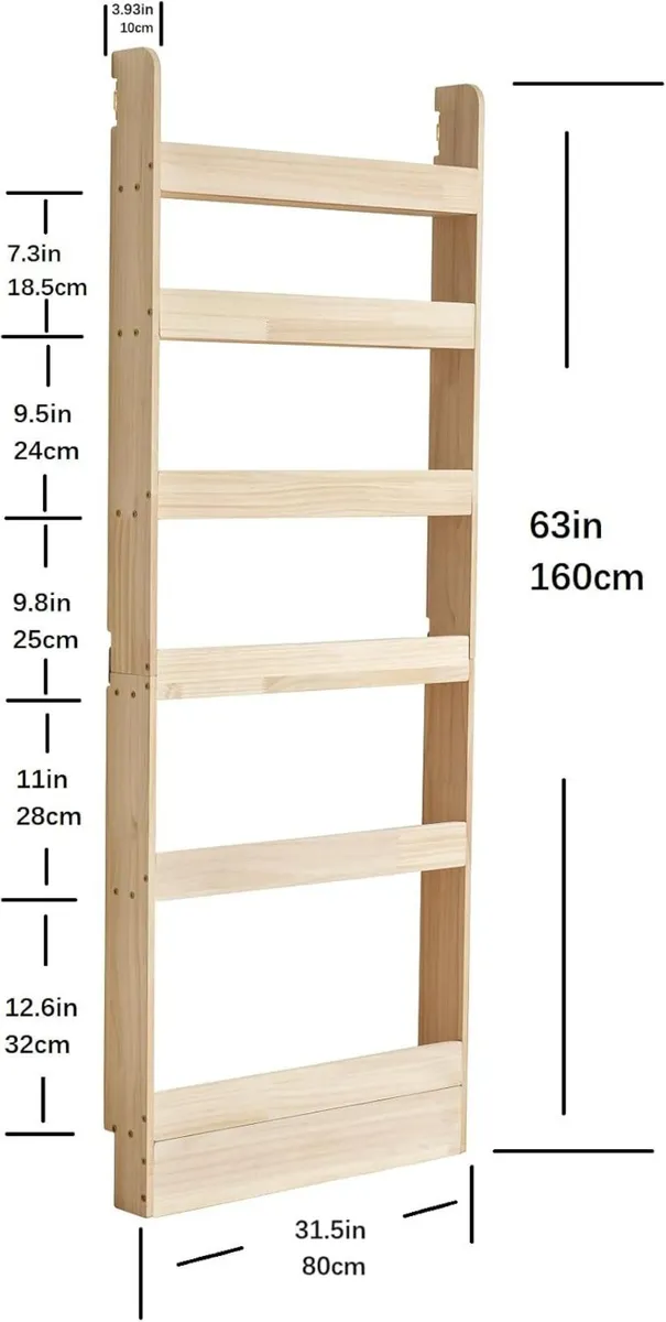Solid Wood Bookshelf Bookcase Book Shelf Organiser - Image 2