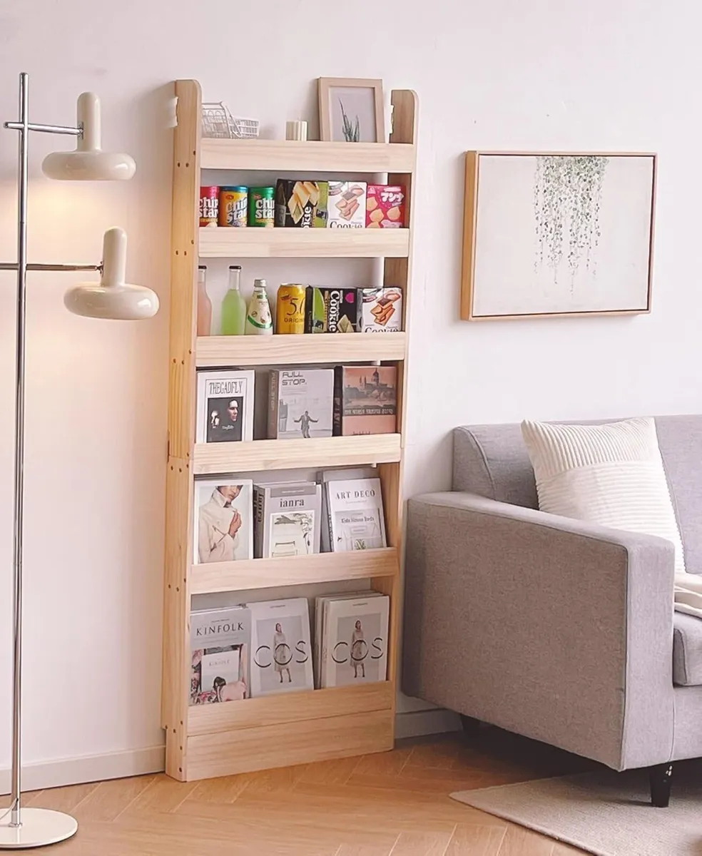 Solid Wood Bookshelf Bookcase Book Shelf Organiser - Image 4