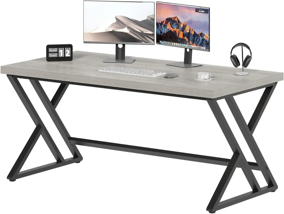 Computer Desk Gaming Office Table Long Desks - Image 4