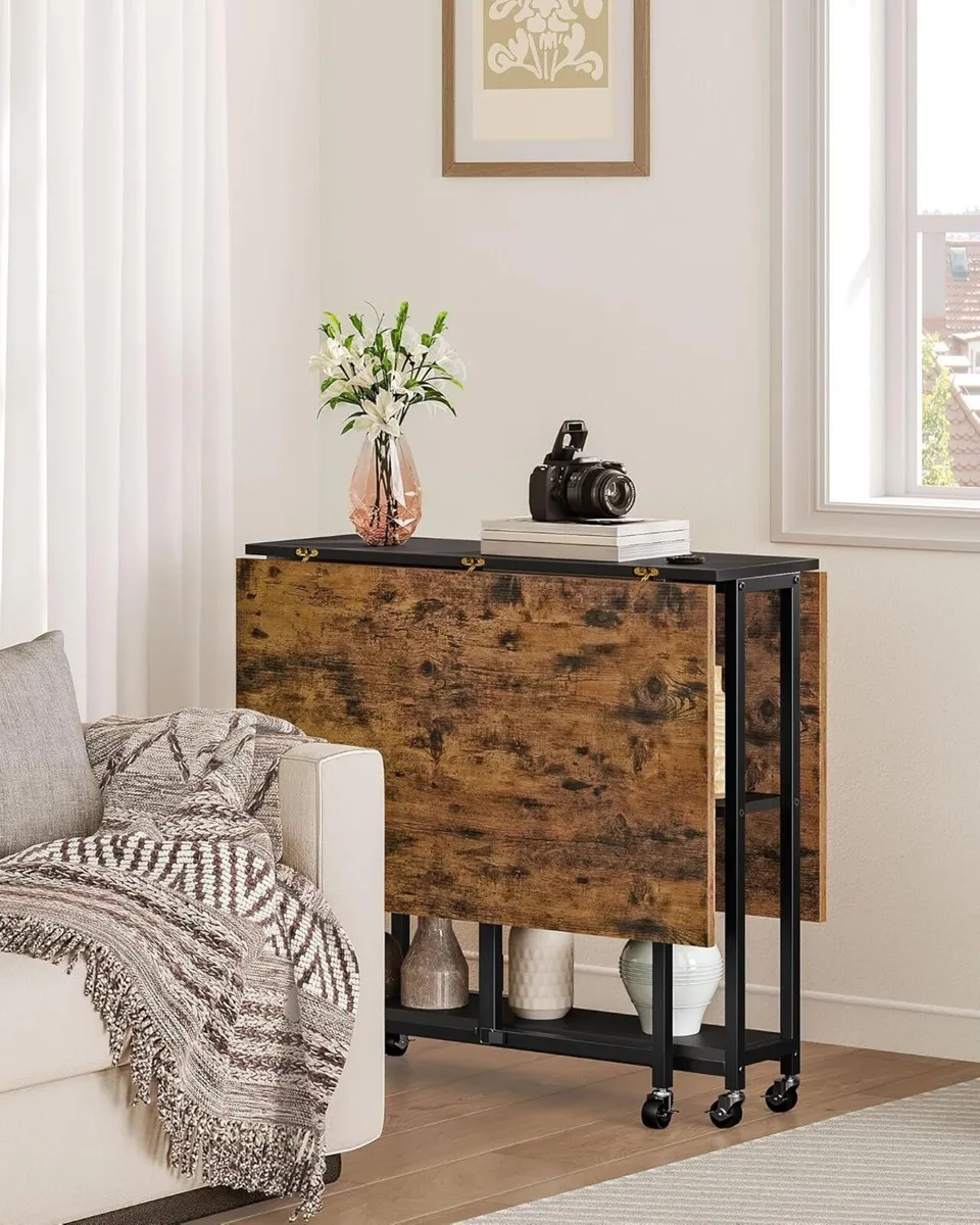 Folding Dining Table Movable Expandable Kitchen - Image 4