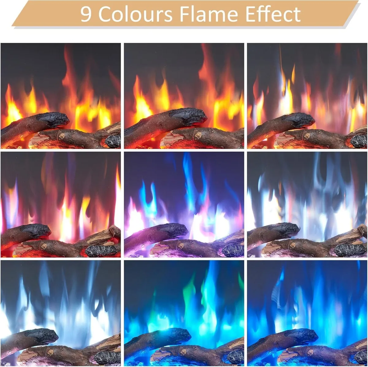 16" Freestanding Electric Fireplace Insert - Image 3