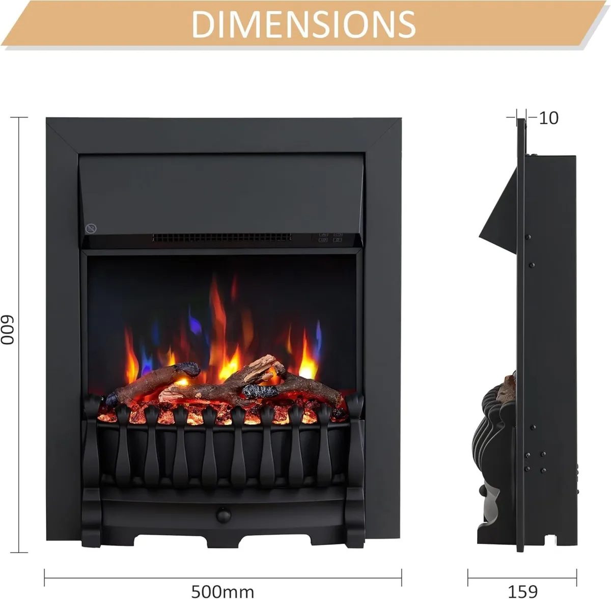 16" Freestanding Electric Fireplace Insert - Image 4
