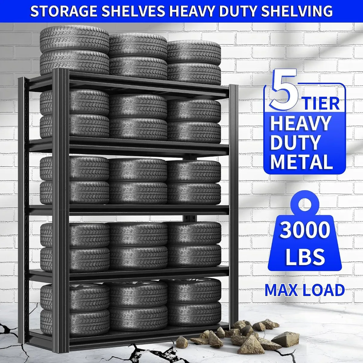 Heavy Load Storage Shelf Garage 5 Levels - Image 3