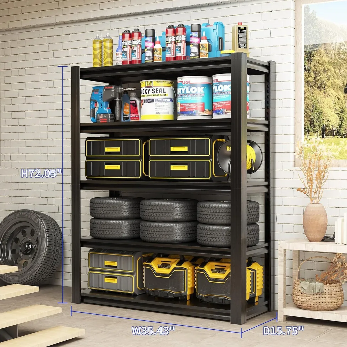 Heavy Load Storage Shelf Garage 5 Levels - Image 2