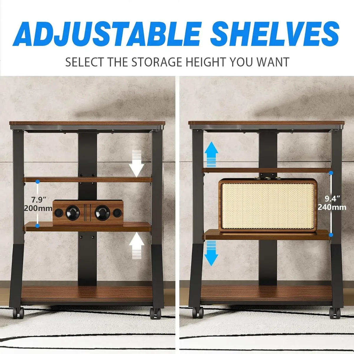 Hifi Racks and Stands Audio Rack Cabinet Av - Image 4