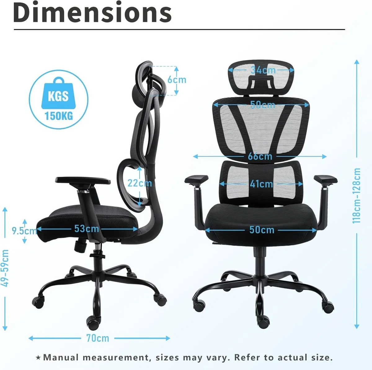 High Back Office Chair Ergonomic Big and Tall - Image 3