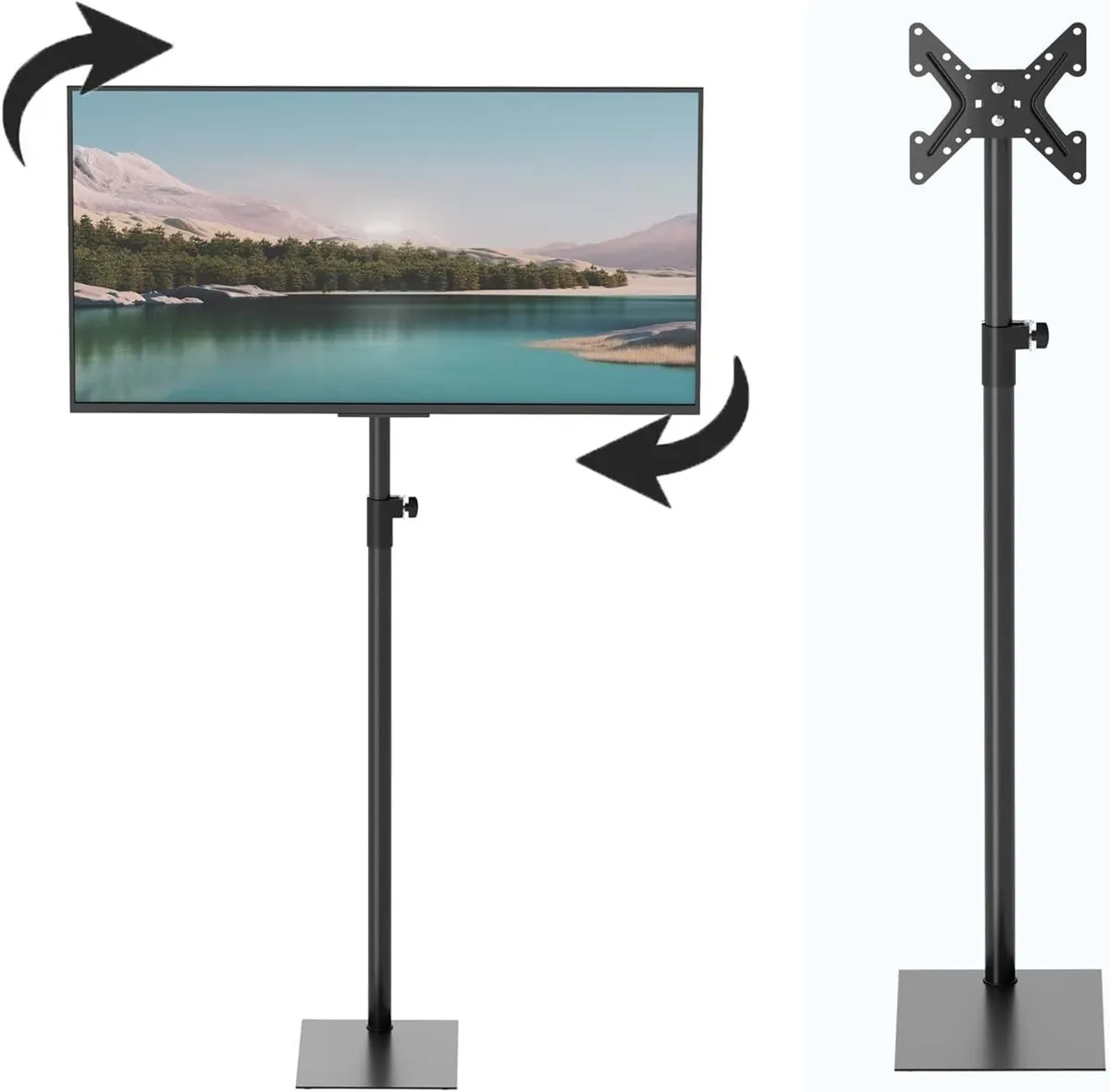 Floor TV Stand Swivel Universal Tall Adjustable - Image 1