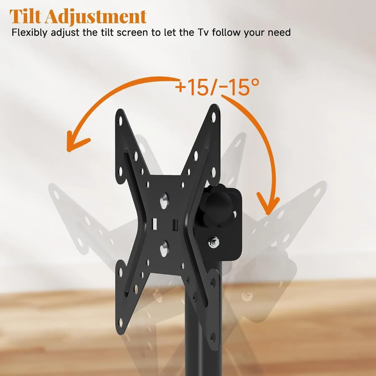 Floor TV Stand Swivel Universal Tall Adjustable - Image 4