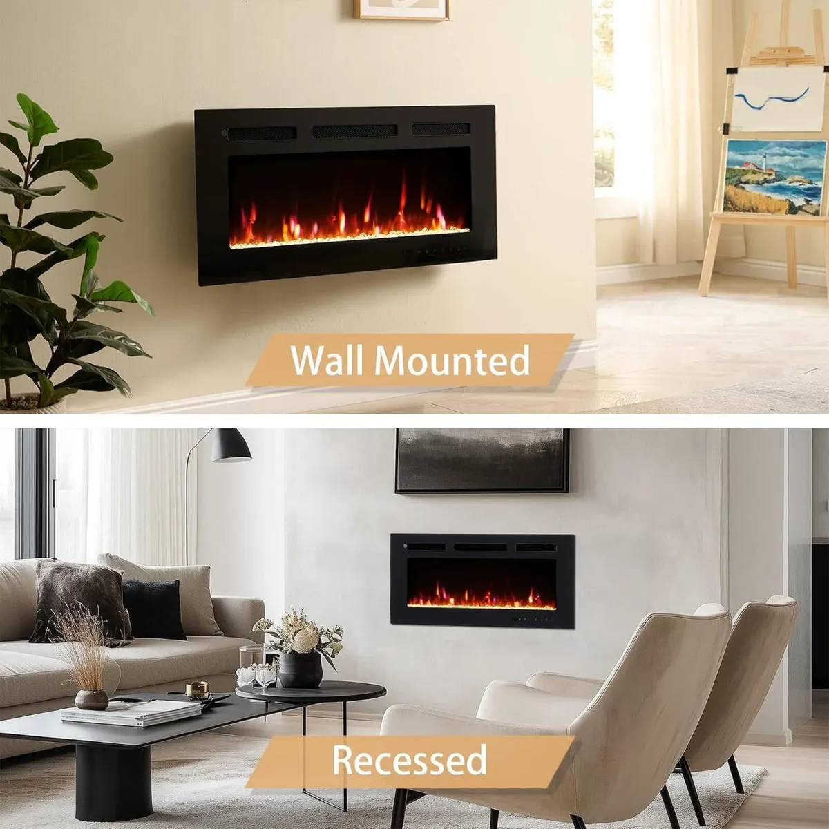 36" Wall Mounted Electric Fireplace Winslow - Image 3
