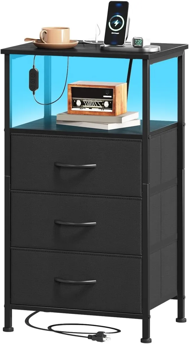 Chest of Drawers Charging Station LED 3 Set - Image 1