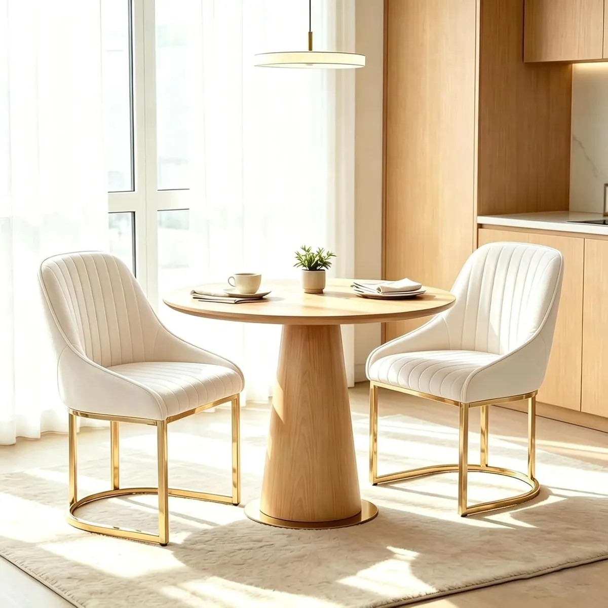 Dining Chairs Luxury Comfy Velvet Kitchen Room - Image 1