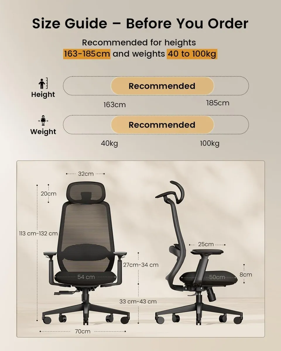 Ergonomic Office Chair with Adjustable Seat Depth - Image 2