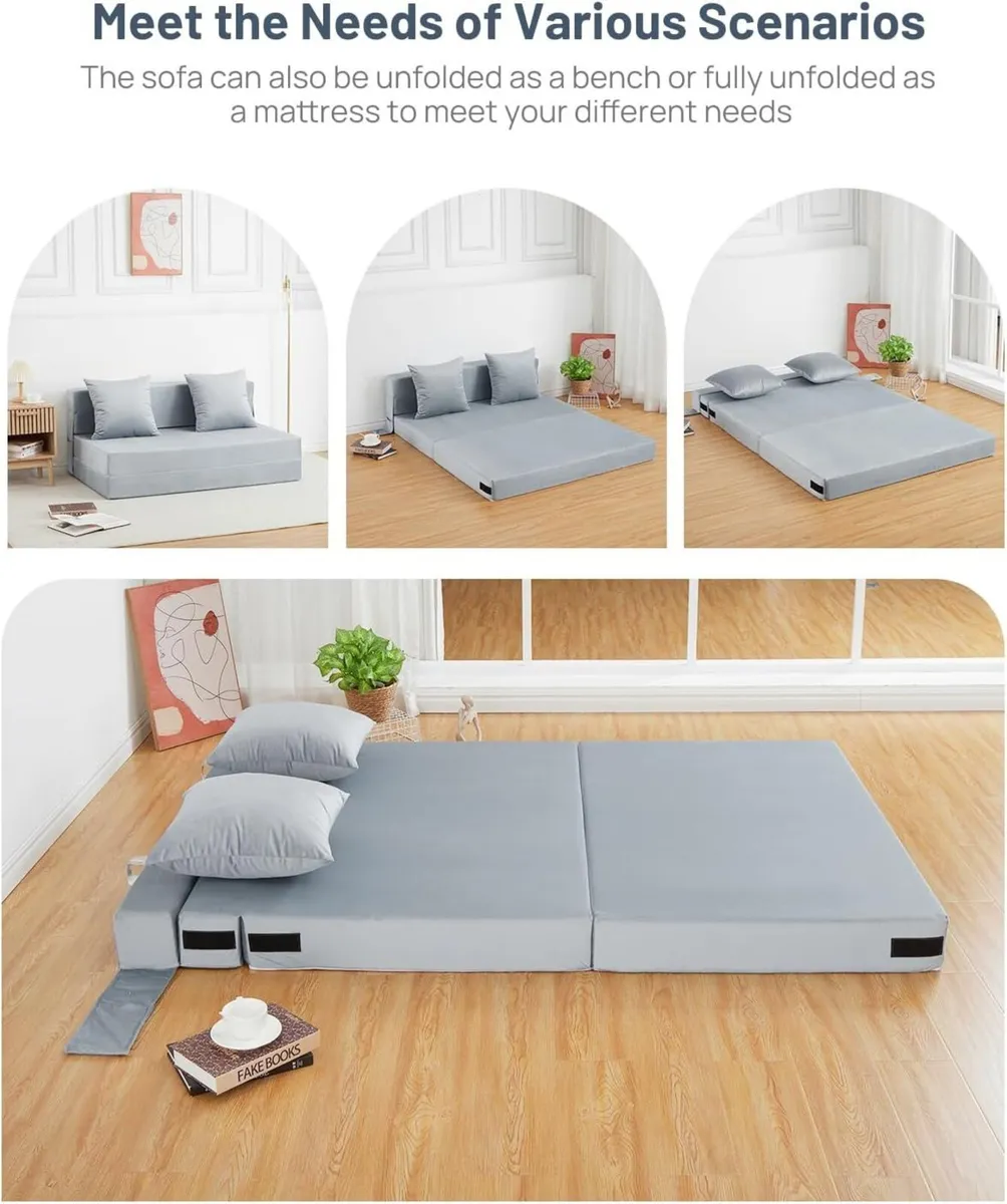4-In-1 Folding Sofa Bed Fold Out Couch - Image 3